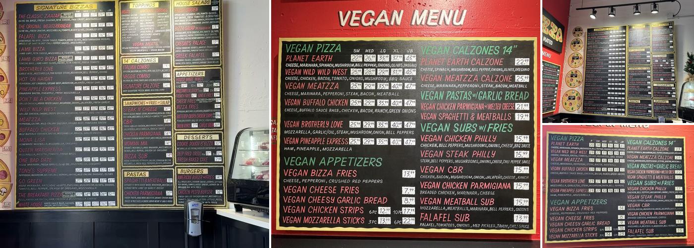 Bizza (San Mateo) Menu