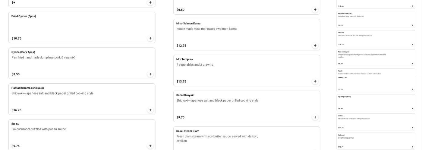 Daruma Sushi Menu