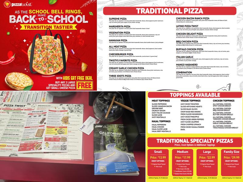 Pizza Twist - Berkeley, CA Menu