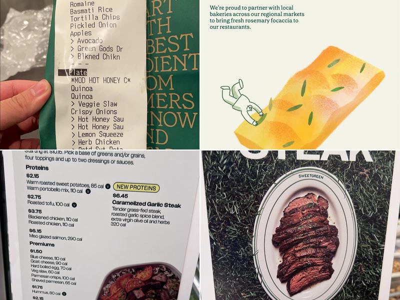 sweetgreen Menu