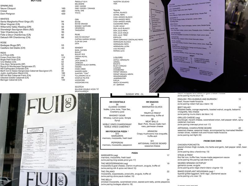 Fluid510 Menu
