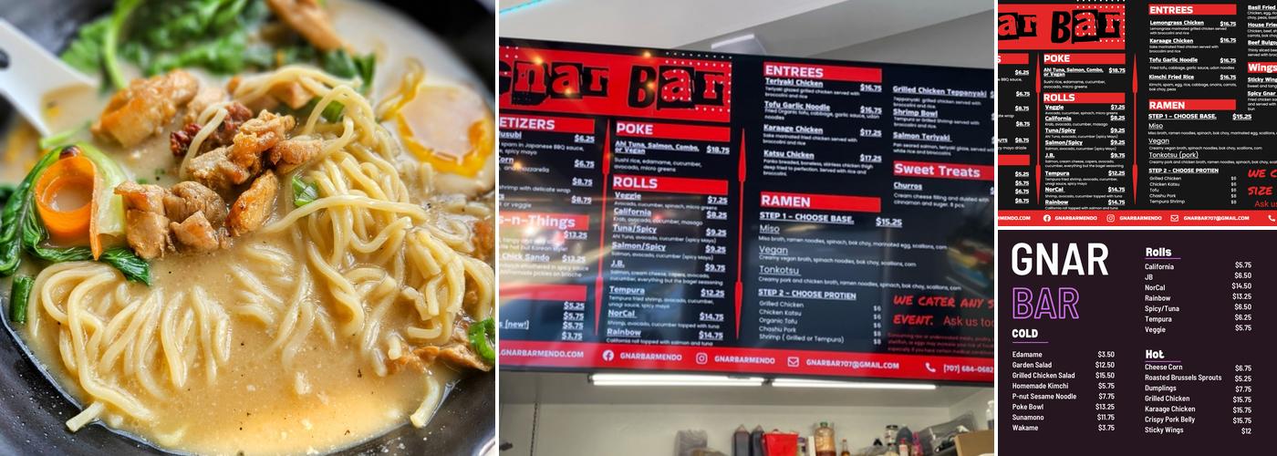 Gnar Bar Menu