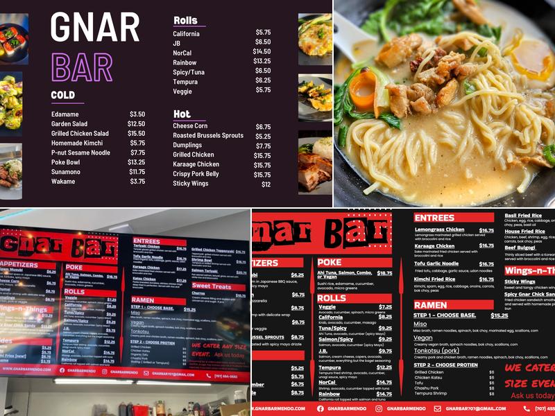 Gnar Bar Menu
