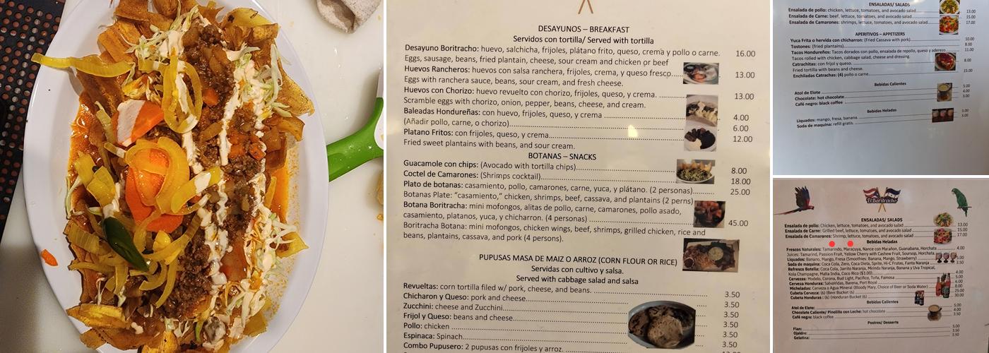 El Boritracho Menu