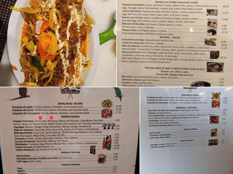 El Boritracho Menu