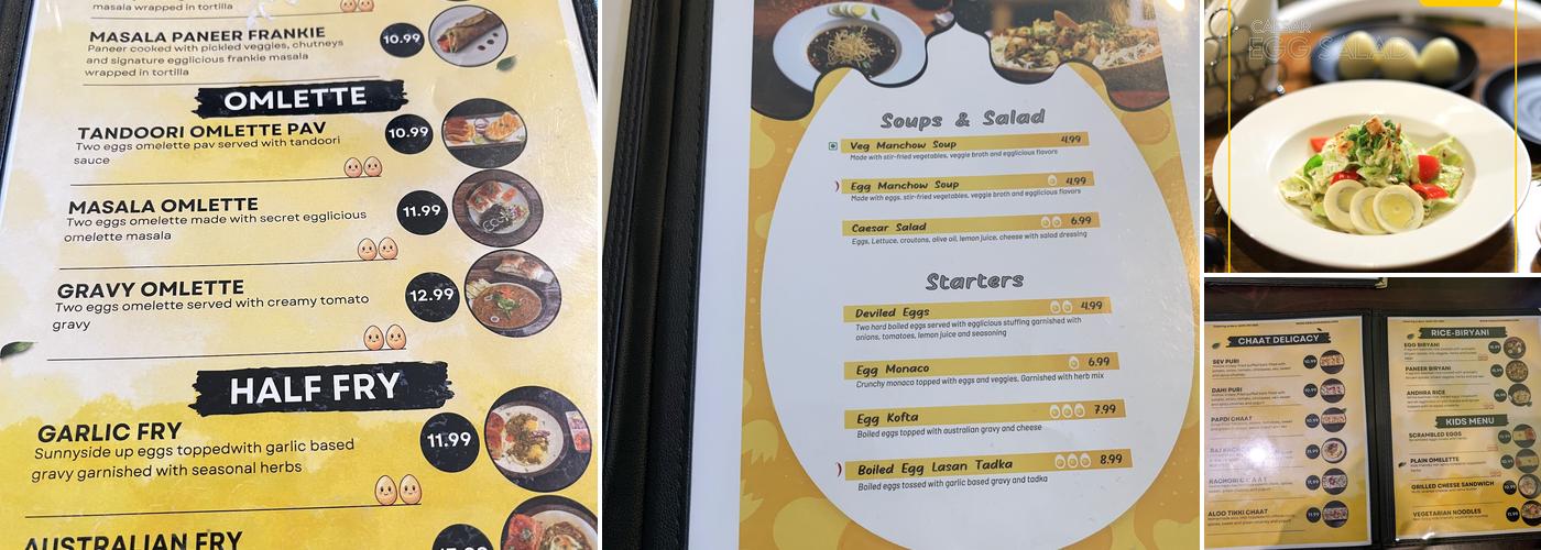 Egglicious India Menu