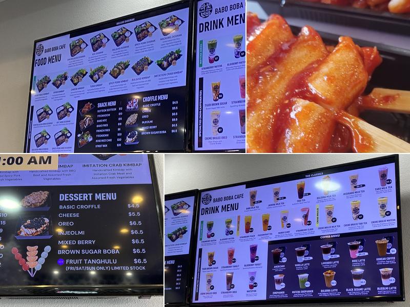 BABO BOBA CAFE Menu
