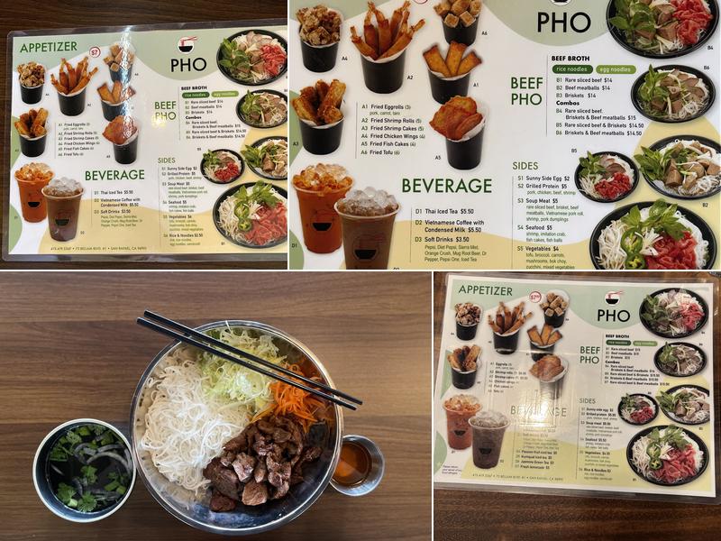 Pho Menu