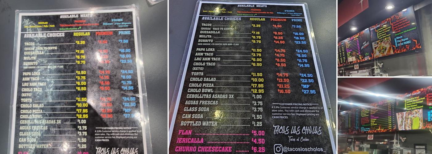 Tacos Los Cholos Hp Menu