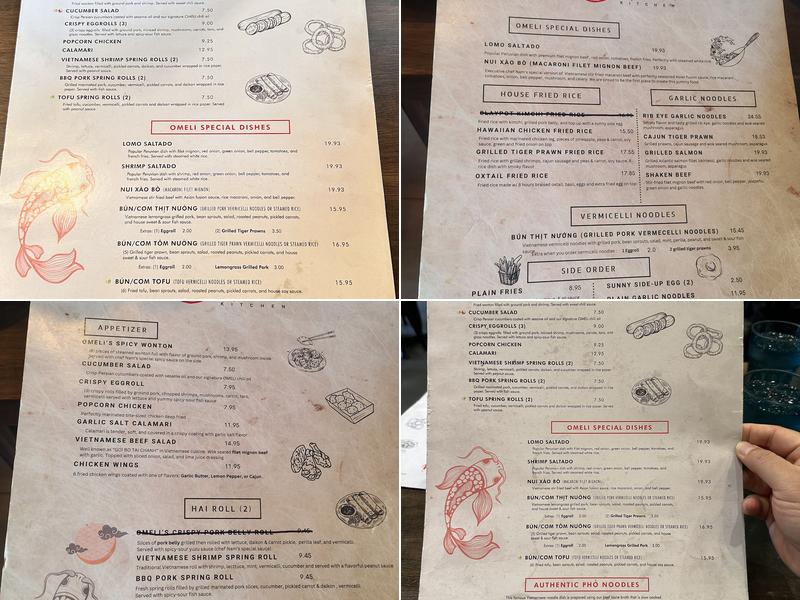 Omeli Kitchen Menu