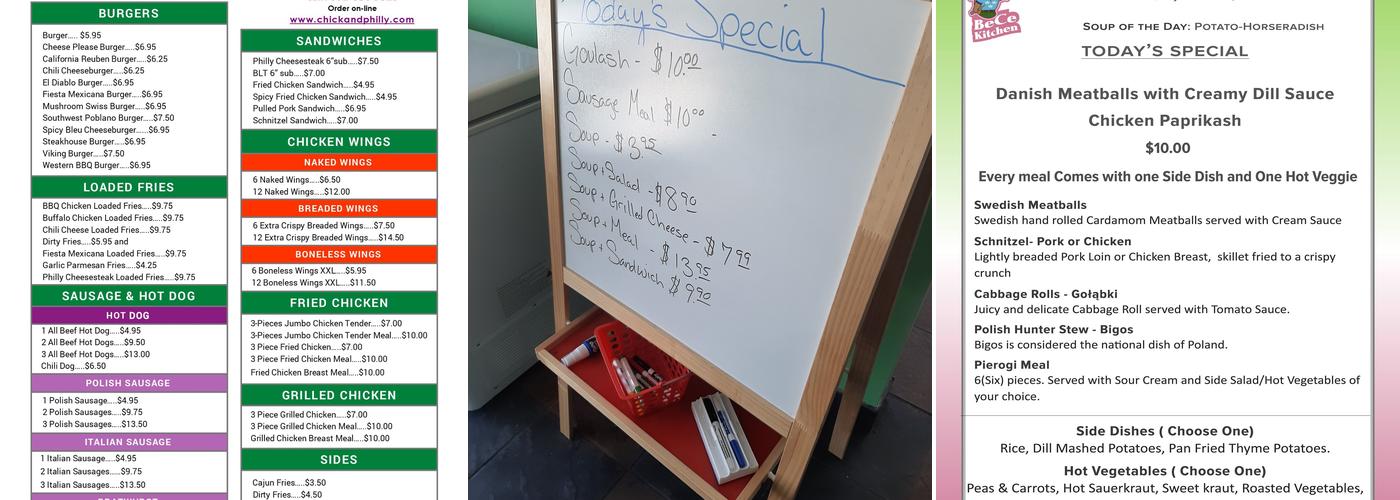 BeCe Kitchen Menu
