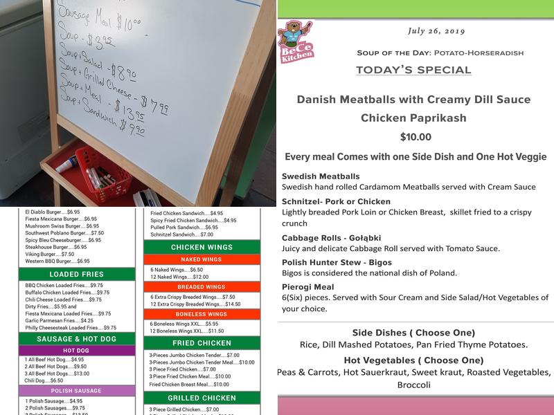 BeCe Kitchen Menu