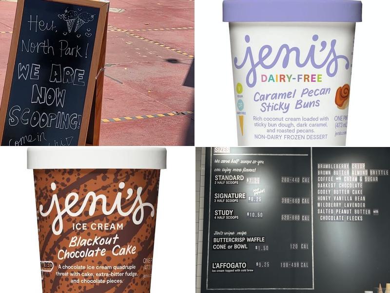 Jeni's Splendid Ice Creams Menu
