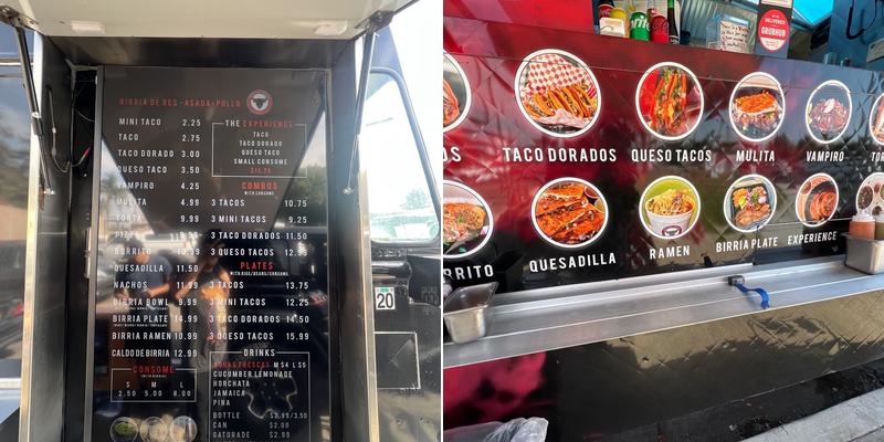 Birria el tapatio Menu