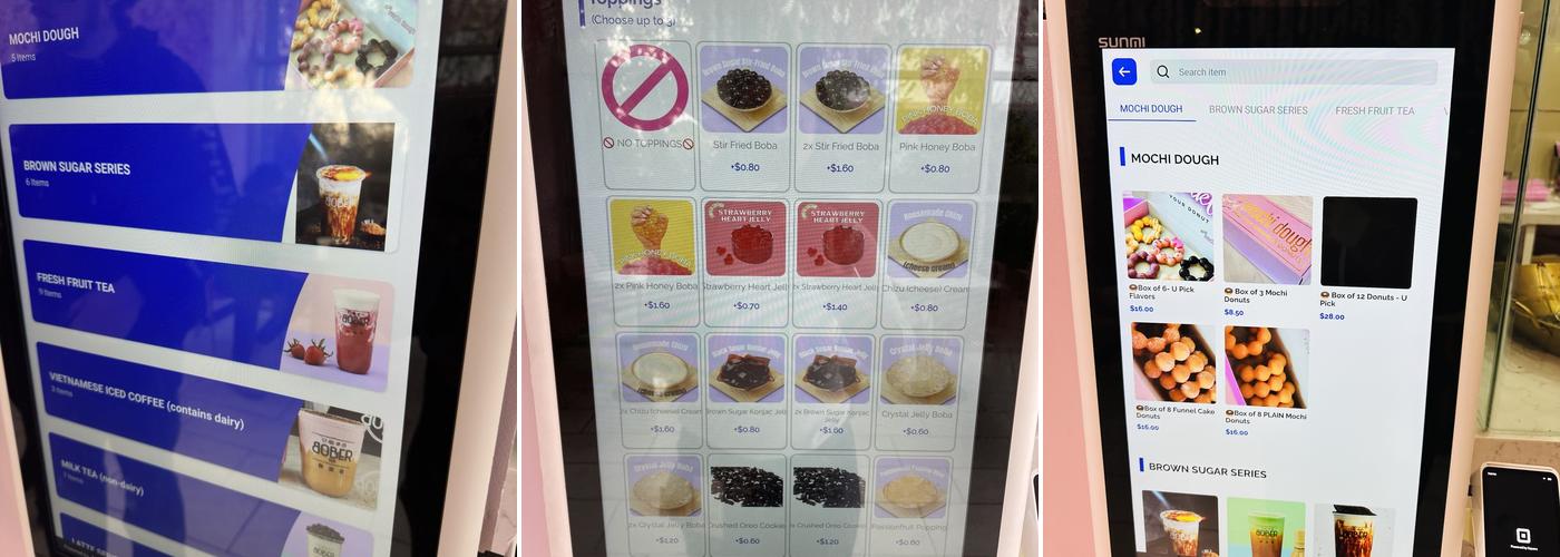 Bober Tea & Coffee Menu