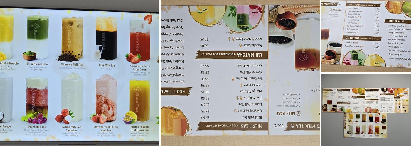RareTea Menu