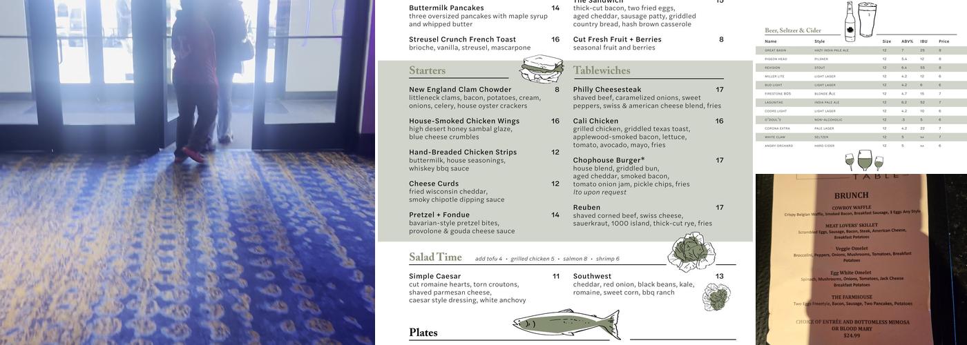 Hanna's Table Menu