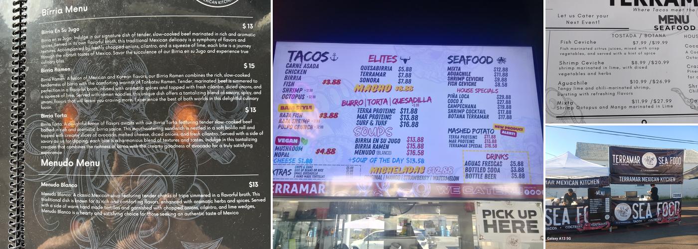 Terramar Mexican Kitchen Menu