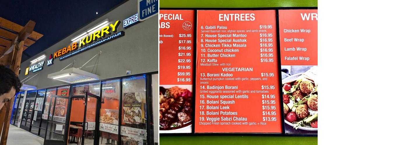 Kebab Kurry Express Menu