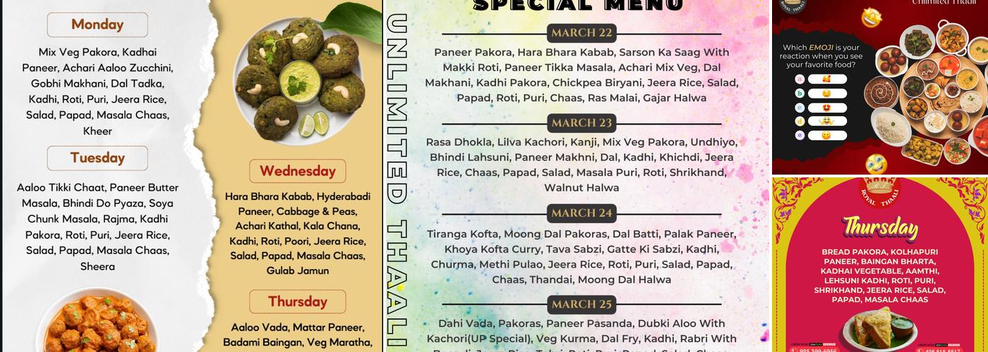Royal Thaali Menu