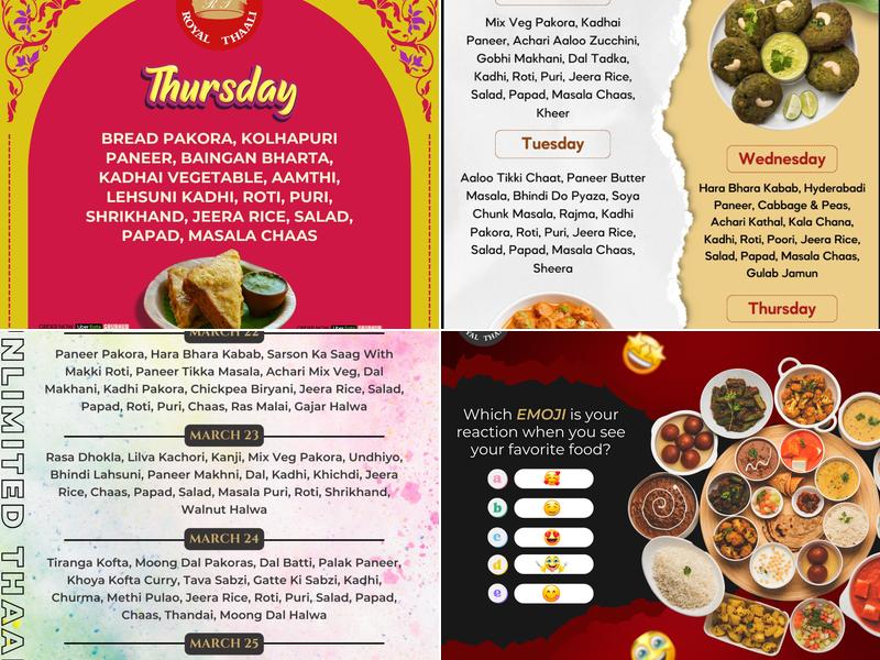 Royal Thaali Menu