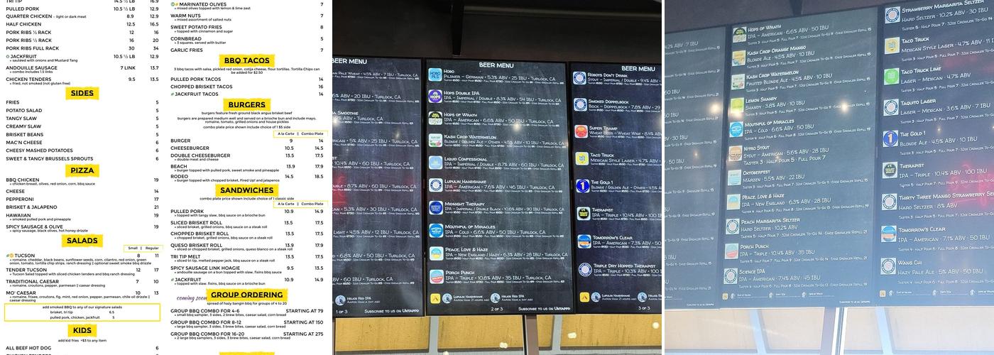 Dust Bowl Brewing Co. Livermore Taproom Menu