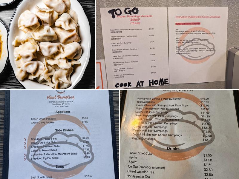 Meet Dumpling Menu