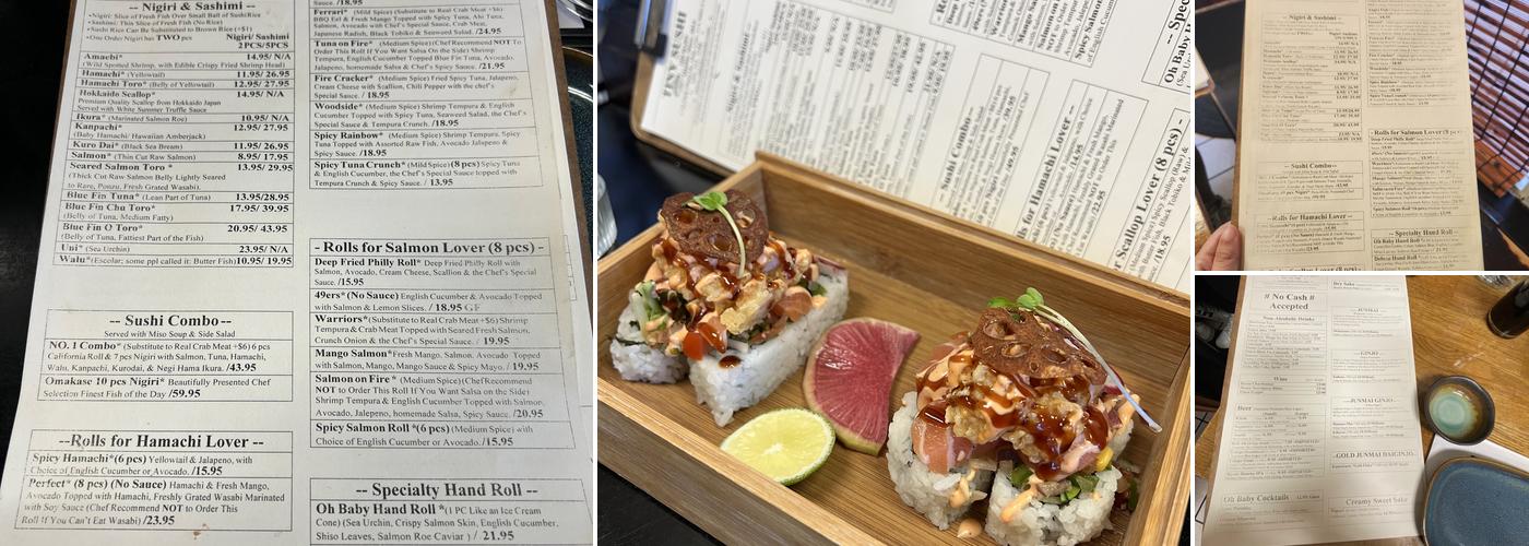 Tiny Sushi - Oh Baby Menu