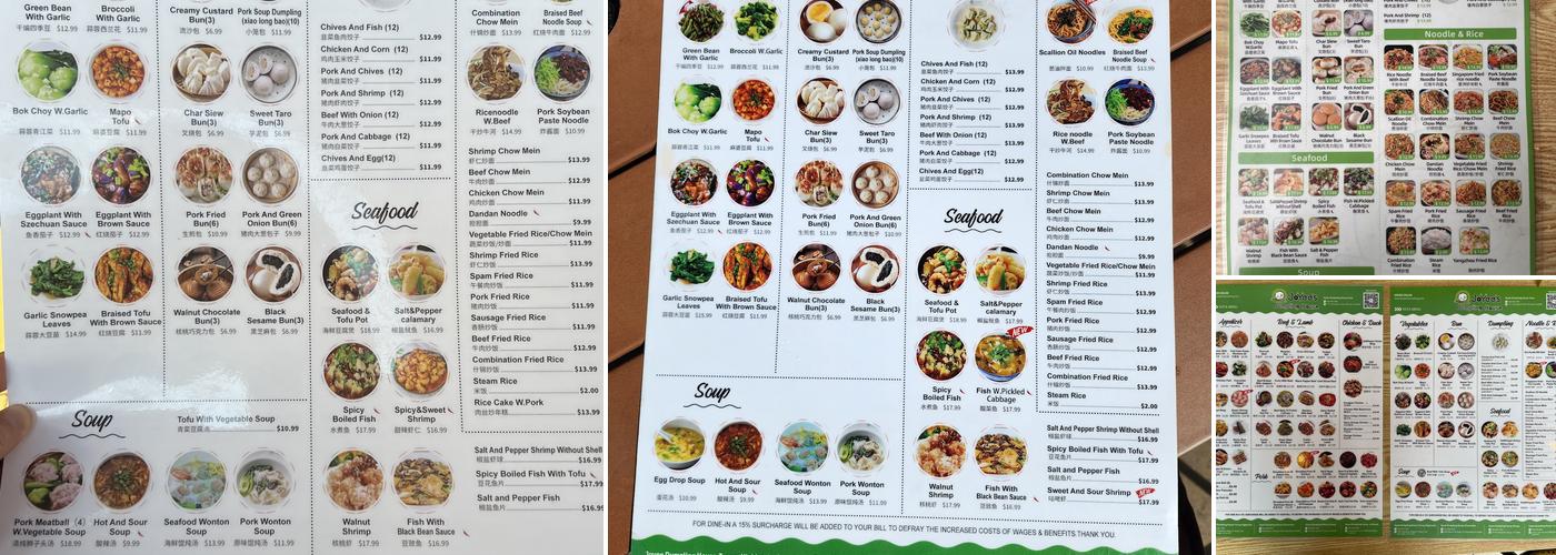Joyee Dumpling House-Vista Menu