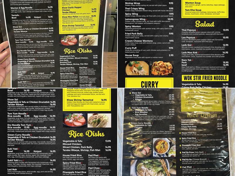 SOI PB THAI STREET FOOD Menu