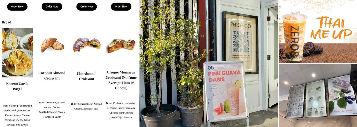 ZERO& SF Fillmore Menu