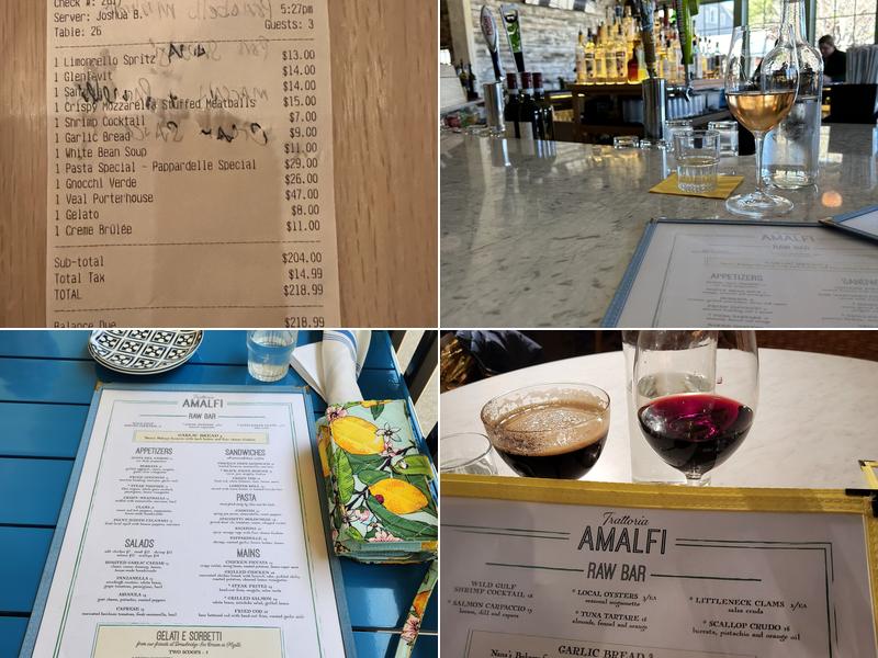 Trattoria Amalfi Menu