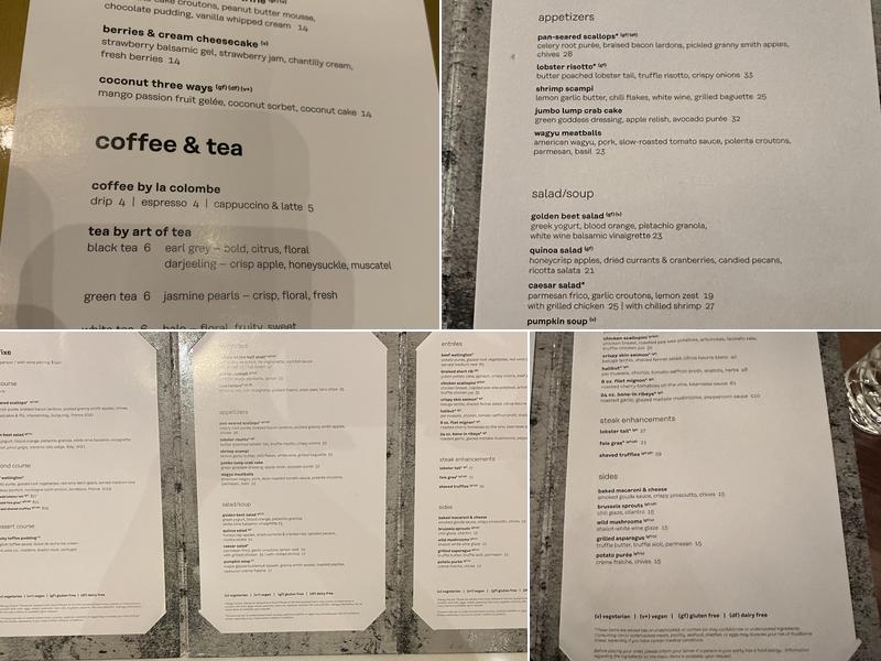 Gordon Ramsay Hell's Kitchen Foxwoods Menu