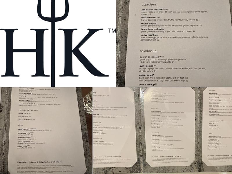 Gordon Ramsay Hell's Kitchen Foxwoods Menu
