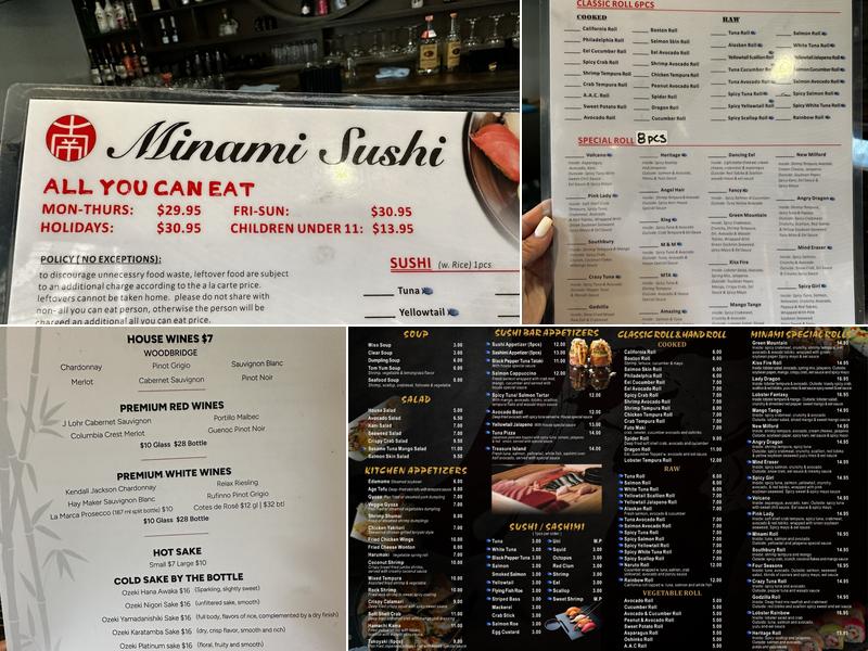 Minami Sushi Menu