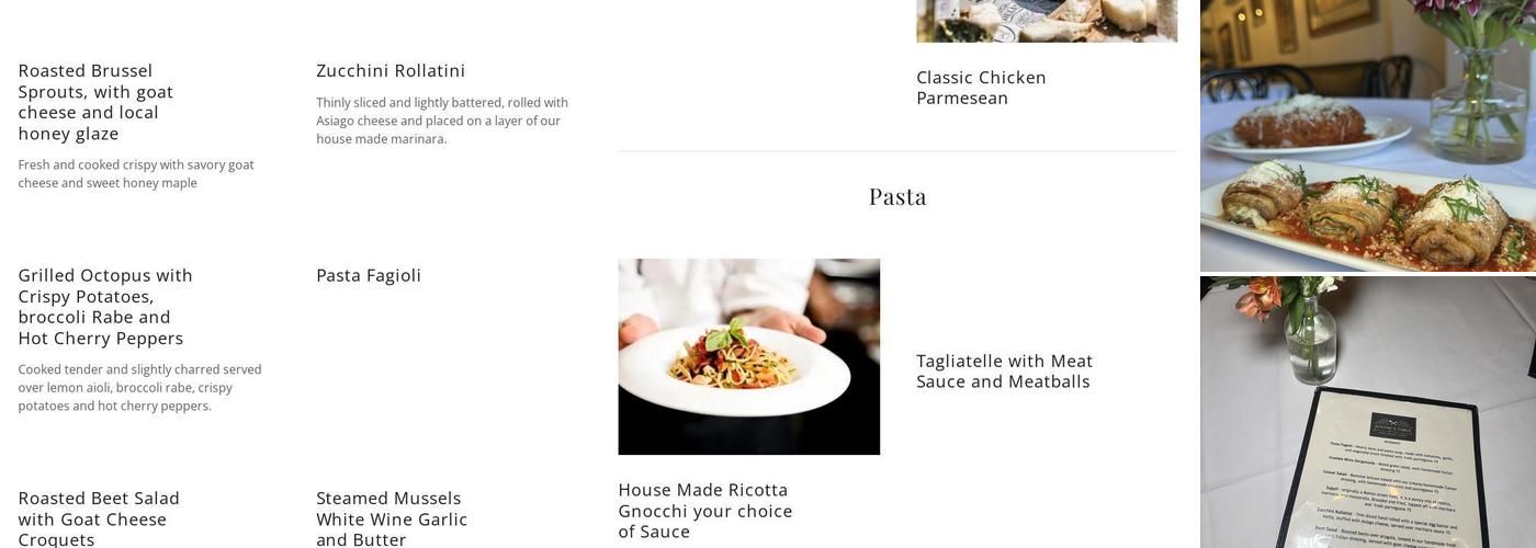 Joanne’s Table Menu