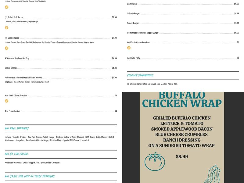 Burgers N' Bites Menu