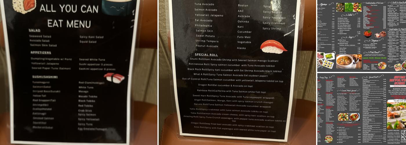 SHUMI REVOLVING SUSHI Menu