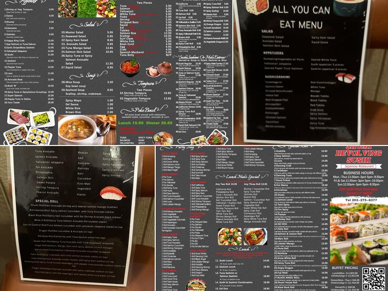 SHUMI REVOLVING SUSHI Menu