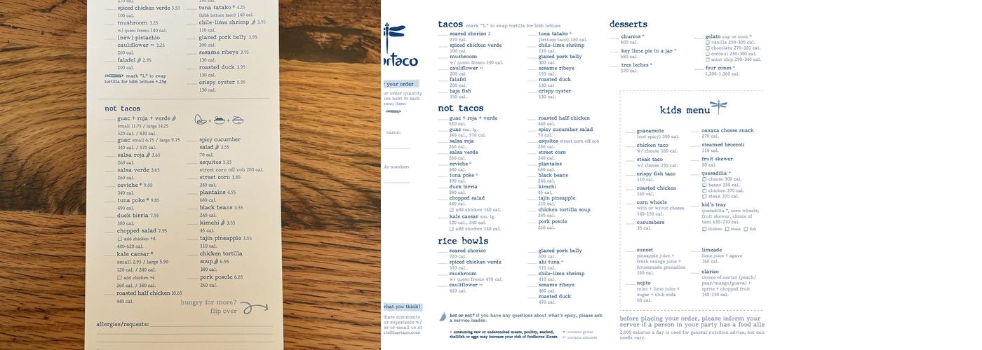 bartaco Menu