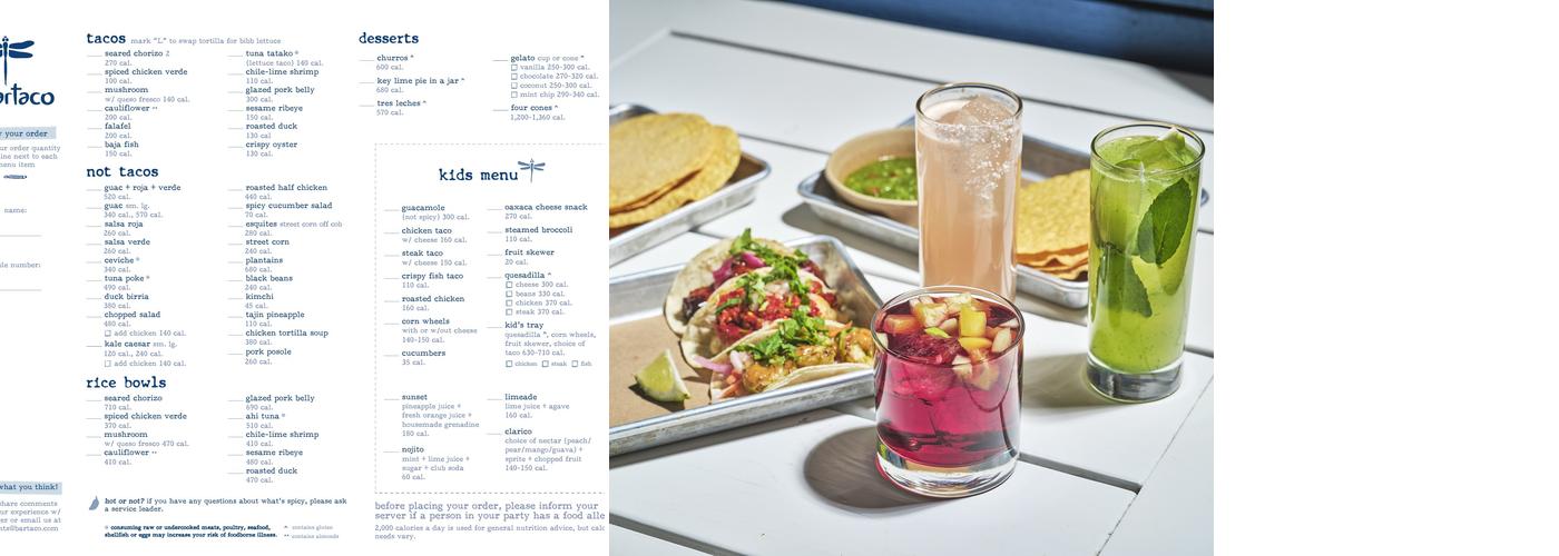 bartaco Menu