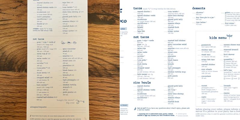 bartaco Menu
