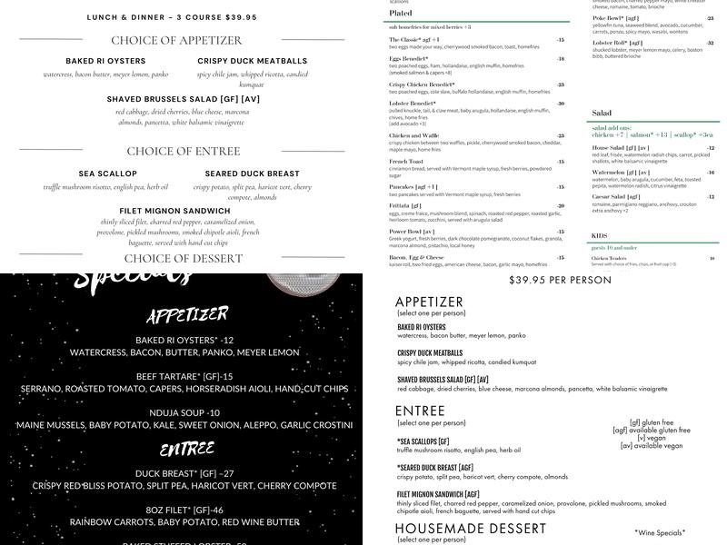 The Patio on Broadway - Providence Menu