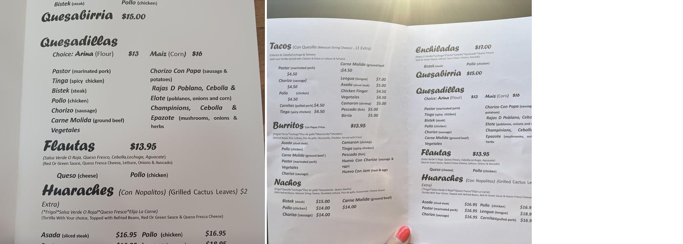 Vicki's Tacos And More Menu