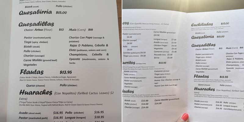 Vicki's Tacos And More Menu