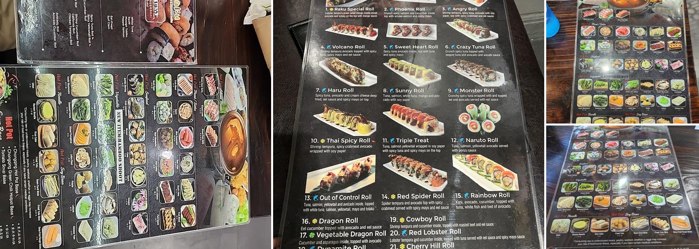 Raku AYCE Sushi & Japanese Buffet Menu