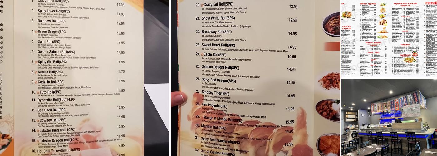 Yu Sushi Menu