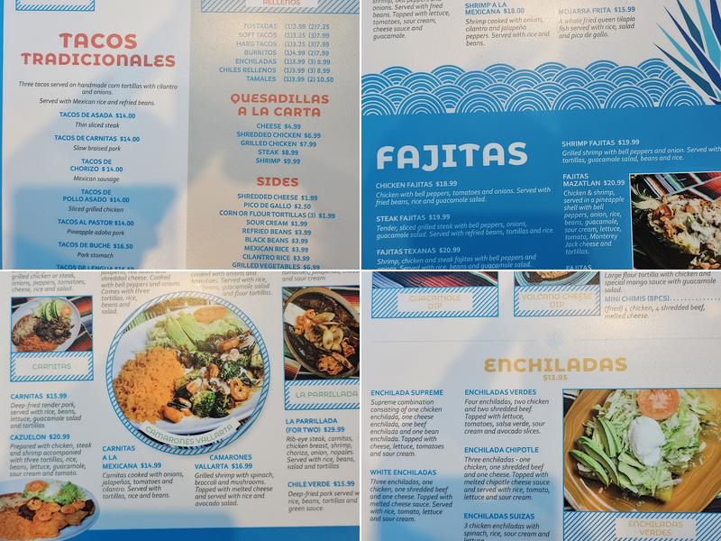 Campo Azul Mexican Kitchen Menu