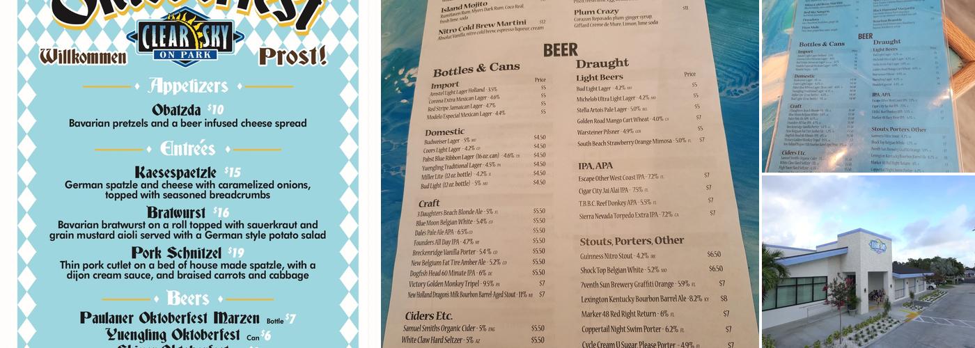Clear Sky on Park Menu