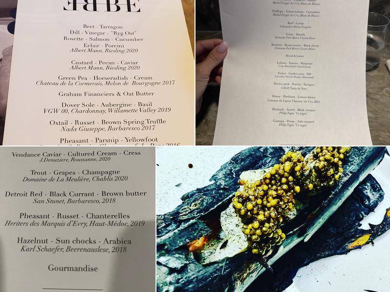 EBBE Menu